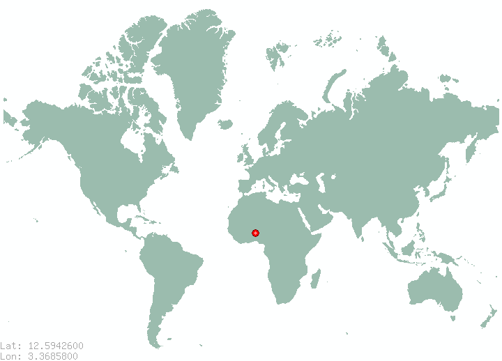 Gode Kwara in world map