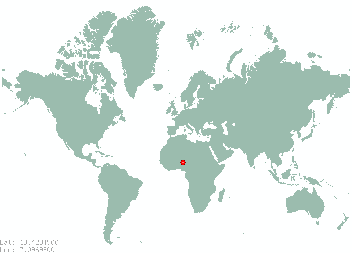 Gabaouri in world map